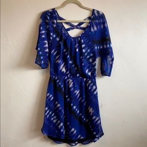Express sheer 3/4 sleeve dress